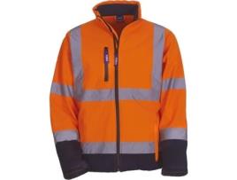 Casaco Softshell YOKO Alta Visibilidade (Laranja e Azul Marinho - 3XL)