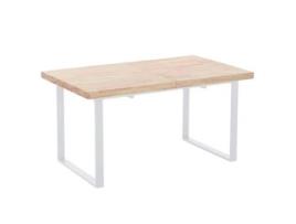 Mesa de Refeição ABECEDARIO Extensível (Branco - Metal e Madeira - 140-180 x 76 x 80 cm)