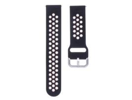 Bracelete De Silicone Spor Para Relógio Apple Watch Aceshley 20Mm(Preto)