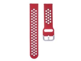 Bracelete De Silicone Spor Para Relógio Apple Watch Aceshley 20Mm (Vermelho)