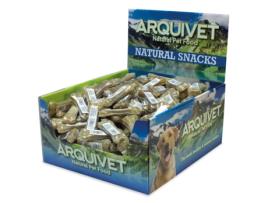 Arquivet Pele prensada com osso - 8 cm - recipiente individual - caixa de 150 unidades Snack natural para cães