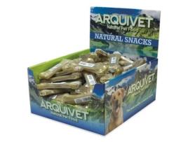 Arquivet Pele prensada com osso - 13 cm - recipiente individual - caixa de 60 unidades Snack natural para cães