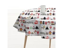 Toalha de Mesa MUARE HOME Christmas (Diámetro 180 - Algodão - Multicor)