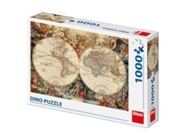 Puzzle 1000 Pcs World Historical Map Dino