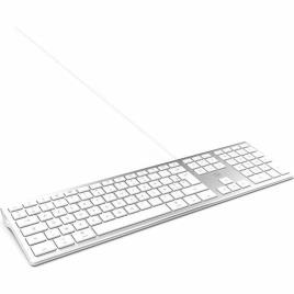 Teclado Mobility Lab Prateado Branco Mac OS AZERTY