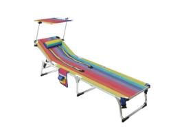 Ligstoel Textiline 190 X 60 X 31 Cm Multicolor Gu.