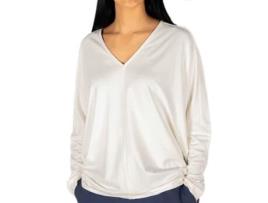 Camisola Ls com Decote em Bico