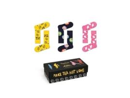 Pack de 3 Meias HAPPY SOCKS Gift Box 41/46 EU  (Algodão - Multicor)