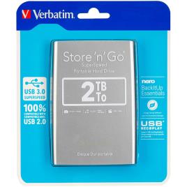 Verbatim Hdd Externo Store N Go 2.5 Usb 3.0 2tb One Size Silver