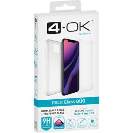 Capa Protek + Película Ecrã Vidro Temperado 4-OK Glass Duo para Xiaomi Redmi Note 9 Pro | 9S