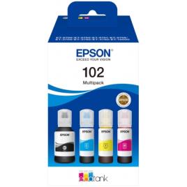 Garrafa de Tinta EcoTank 102, 337 ml, Preto, Azul, Magenta e Amarelo, Multipack, C13T03R640