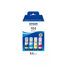 Garrafa de Tinta 104, 260 ml, Preto, Azul, Magenta e Amarelo, Multipack, C13T00P640