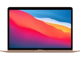 Macbook Air APPLE Dourado - MGND3Y/A (13.3'' - Apple M1 - RAM: 8 GB - 256 GB SSD - GPU 7-Core)