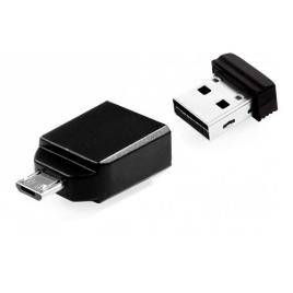 Pen USB  Nano + Adaptador Micro USB - 32GB - Preto
