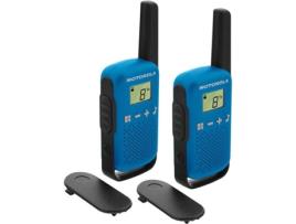 Walkie-Talkie MOTOROLA T42 (16 Canais - Até 4 Km - 18h - Azul)