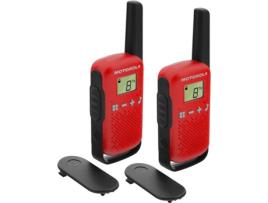 Walkie-Talkie MOTOROLA T42 (16 Canais - Até 4 Km - Até 18h - Vermelho)