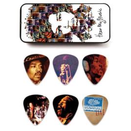 Caixa de Metal com 12 Palhetas Jimi Hendrix JHPT07M