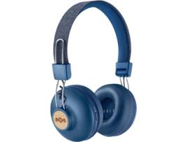 Auscultadores Bluetooth HOUSE MARLEY Positive Vibration 2 (On Ear - Microfone - Azul)