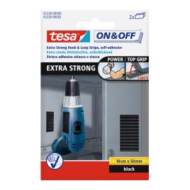 Velcro Auto Adesivo Preto Tiras 10cmx50mm Blister 2 Unidades 