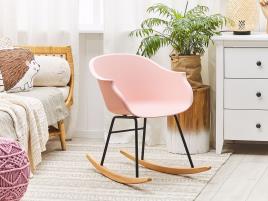 Cadeira de baloiço em plástico rosa HARMONY