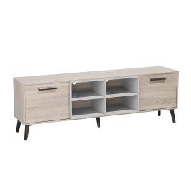 Móvel de TV castanho claro e cinzento ALLOA