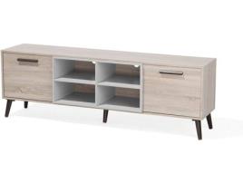 Móvel de TV BELIANI Alloa (180x60x40cm - Aglomerado de Madeira - Castanho)