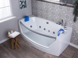 Banheira de hidromassagem com LED em branco FUERTE
