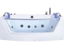 Banheira de hidromassagem com LED em branco FUERTE