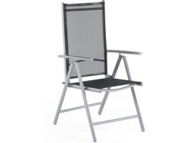 Conjunto 6 Cadeiras de Jardim BELIANI Catania (Preto - 56x54x108 cm)