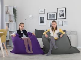 Pufe almofada 140 x 180 cm violeta escuro