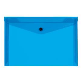 Beautone Envelope A4, Capacidade para 50 Folhas, Polipropileno, Azul Transparente