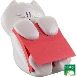 Dispensador Z-Notes Forma de Gato 76 x 76 mm, Branco, 90 folhas