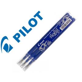 Carga Esferográfica Pilot Frixion Ball Clicker Azul 3 Unidades