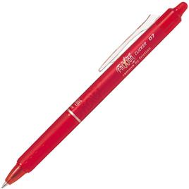 PILOT Esferográfica de Gel Retrátil FriXion Ball Clicker, Ponta Média de 0,7 mm, Corpo Vermelho de Plástico com Pega, Tinta Vermelha