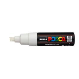 POSCA Marcador PC-8K, Ponta Larga Biselada 8 mm, Tecnologia Tinta Líquida, Branco