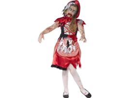 Fato de Menina DISFRAZZES Capuchinho Vermelha Zombie (Tam: 7 a 9 anos)