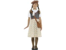 Fato de Menina  Refugiada Da 2.ª Guerra Mundial (Tam: 10 a 12 Anos)