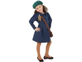 Fato de Menina  Evacuada Da 2ª Guerra Mundial (Tam: 7 a 9 Anos)