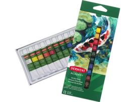 Conjunto Acrilico DERWENT Academy 12 tubos 12ml