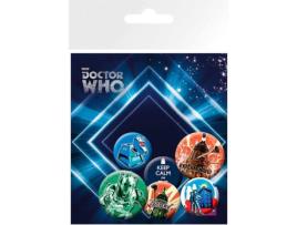 Conjunto de Insígnias GB EYE retro Doctor Who