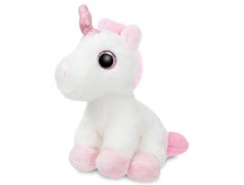 Peluche  Unicórnio Branco 18 cm