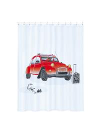 Cortina de banho em várias cores vermelho UNIQUE