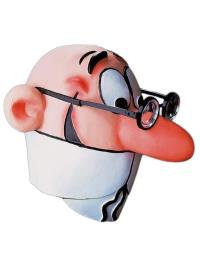 Máscara de Mortadelo com óculos multicor UNIQUE