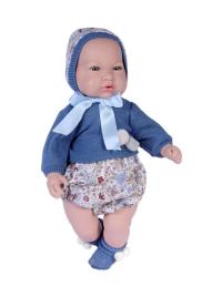 Boneca Alex Reborn com vestido azul 45