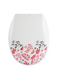 WC Floral Seat vermelho UNIQUE