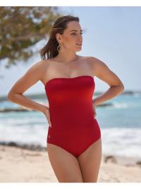 Maiô sem macramé e abdome macio vermelho XS