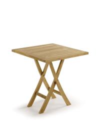 Tabela Do Jardim Dobrado Madeira De Cor Natural Teca 70 X 70 X 75 bege UNIQUE