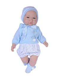 Boneca Alex Reborn com vestido azul 45