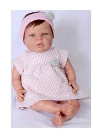 Boneca reborn Marta com vestido rosa rosa 45