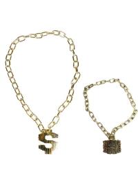 Colar de ouro com símbolos em vários modelos 40 cm multicor UNIQUE